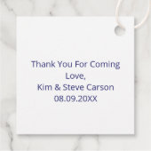 モダン抽象芸術文字Cモノグラムパーソナライズされた フェイバータグ (裏面)