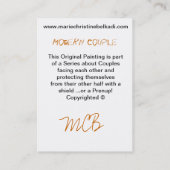 モダン抽象芸術暗いティール（緑がかった色）グレーのネットワ芸術的ーク 名刺 (裏面)