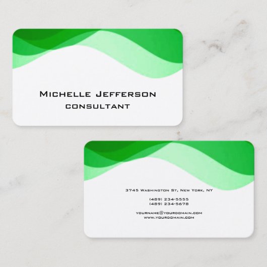 モダン抽象芸術曲線パターンモダンスタイルトレンディー 名刺 (正面/裏面)