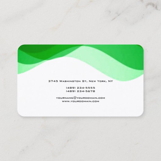 モダン抽象芸術曲線パターンモダンスタイルトレンディー 名刺 (裏面)