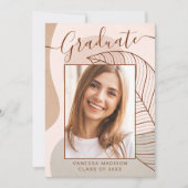 モダン抽象芸術書道台本の写真 案内状 (正面)