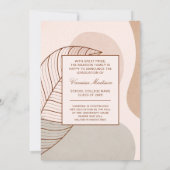 モダン抽象芸術書道台本の写真 案内状 (裏面)