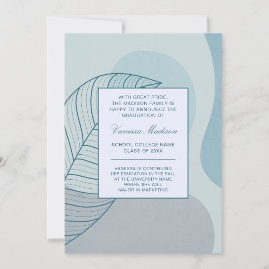 モダン抽象芸術書道台本の写真 案内状 (裏面)