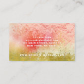 モダン抽象芸術書道台本メイクアップアーティスト 名刺 (裏面)