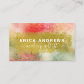 モダン抽象芸術書道台本メイクアップアーティスト 名刺 (正面)