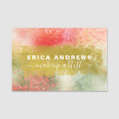 モダン抽象芸術書道台本メイクアップアーティスト 名札 (正面)