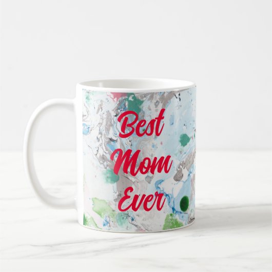 モダン抽象芸術最高のテンプレートママエバータイポグラフィ コーヒーマグカップ (左)