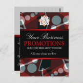 モダン抽象芸術業務プロモーションはがきテンプレート ポストカード (正面/裏面)