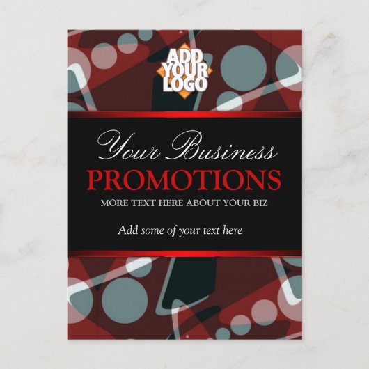 モダン抽象芸術業務プロモーションはがきテンプレート ポストカード (正面)