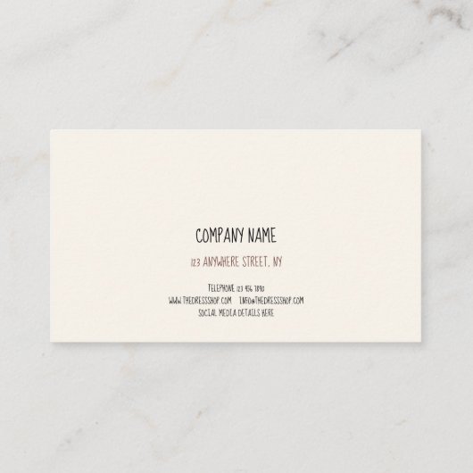 モダン抽象芸術横向き図形 名刺 (裏面)