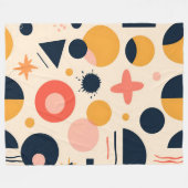 モダン抽象芸術毛布 フリースブランケット (正面(横))