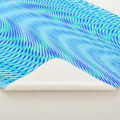 モダン抽象芸術水の夏サイケデリックトリップ(幻覚体験)のような シェルパブランケット (3/4)