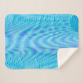 モダン抽象芸術水の夏サイケデリックトリップ(幻覚体験)のような シェルパブランケット (正面(横))