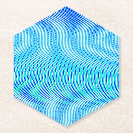 モダン抽象芸術水の夏サイケデリックトリップ（幻覚体験）のような ペーパーコースター (正面)