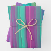 モダン抽象芸術水の色のストライプ ラッピングペーパーシート (インサイチュ)