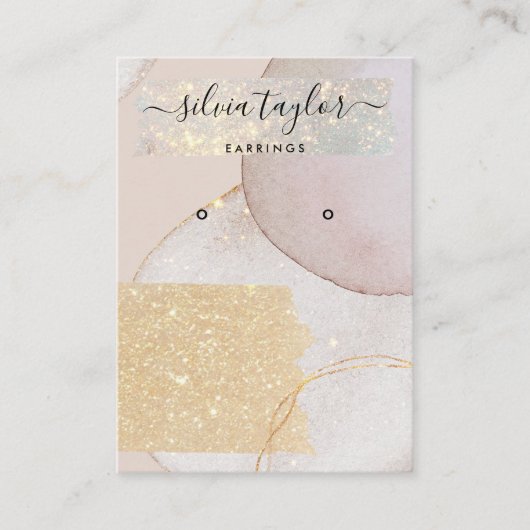 モダン抽象芸術水の色のミニマル耳部 名刺 (正面)