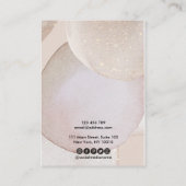 モダン抽象芸術水の色のミニマル耳部 名刺 (裏面)