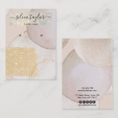 モダン抽象芸術水の色のミニマル耳部 名刺 (正面/裏面)