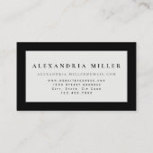 モダン抽象芸術水の色の葉 |黒 名刺 (裏面)