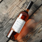 モダン抽象芸術水カラーティール（緑がかった色）と銅結婚の ワインラベル