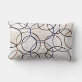 モダン抽象芸術水彩アートサークルデザイン ランバークッション (裏面)