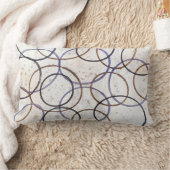 モダン抽象芸術水彩アートサークルデザイン ランバークッション (ブランケット)