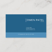 モダン抽象芸術水彩ティール（緑がかった色）とターコイズ 名刺 (裏面)