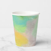 モダン抽象芸術水彩ブライダルシャワーカスタム 紙コップ (裏面)