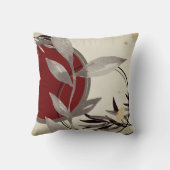モダン抽象芸術水彩リーフ クッション (裏面)