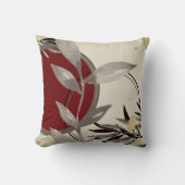 モダン抽象芸術水彩リーフ クッション (正面)