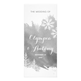 モダン抽象芸術水彩灰色の結婚式 ラックカード