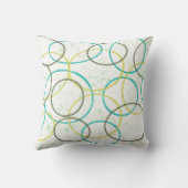 モダン抽象芸術水彩画色彩の鮮やかデザイン クッション (裏面)