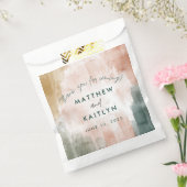 モダン抽象芸術水彩秋の結婚式有難う フェイバーバッグ (封をした状態)