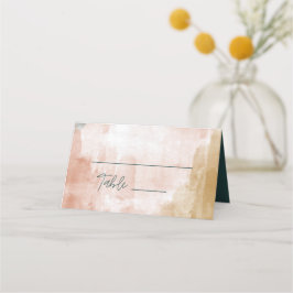 モダン抽象芸術水彩秋ボホ結婚の座席 プレイスカード