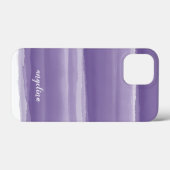 モダン抽象芸術水彩紫スクリプト名 Case-Mate iPhoneケース (裏面 (横))