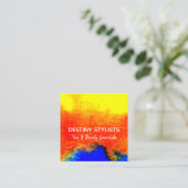 モダン抽象芸術水彩花仲人 スクエア名刺 (スタンド正面)