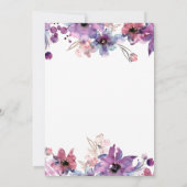 モダン抽象芸術水彩花模様披露宴 招待状 (裏面)