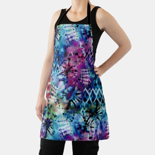 モダン抽象芸術水彩青白絞り染め エプロン (インサイチュ)