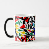 モダン抽象芸術水滴 | 幾何鮮やか モーフィングマグカップ (左)