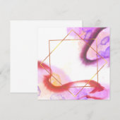 モダン抽象芸術水色アルコール招待 (正面/裏面)