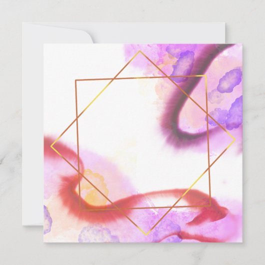 モダン抽象芸術水色アルコール招待 (正面)