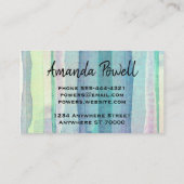 モダン抽象芸術水色カラフルカスタム 名刺 (裏面)