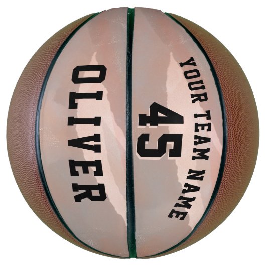 モダン抽象芸術水色チーム名番号 バスケットボール (縦)