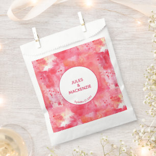 モダン抽象芸術水色ピンク結婚ズ フェイバーバッグ