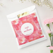 モダン抽象芸術水色ピンク結婚ズ フェイバーバッグ (封をした状態)