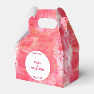 モダン抽象芸術水色ピンク結婚ズ フェイバーボックス