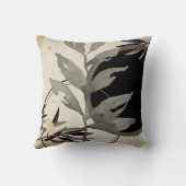 モダン抽象芸術水色ブラック クッション (裏面)