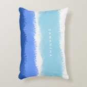 モダン抽象芸術水色ブルートーン アクセントクッション (正面(垂直))