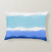 モダン抽象芸術水色ブルートーン アクセントクッション (裏面)