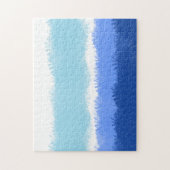 モダン抽象芸術水色ブルートーン ジグソーパズル (縦)